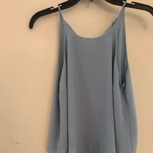 blue tank blouse